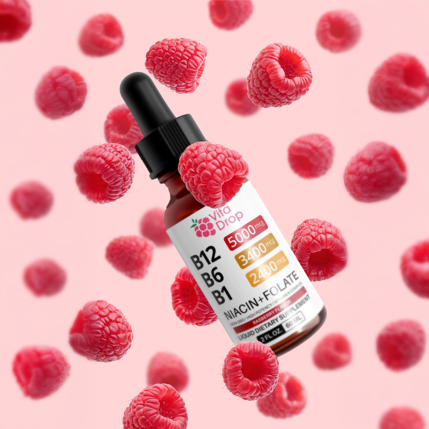 Vitamin B12 Raspberry Liquid Supplement